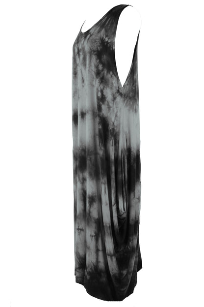 Sleeveless Tie Dye Midi Dress