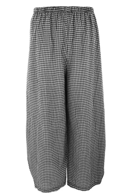 Barrel Leg Gingham Trouser