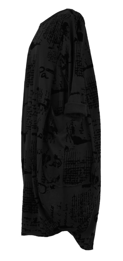 Flocking Script Midi Dress