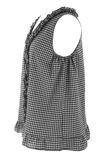 Sleeveless Gingham Top