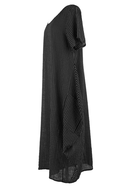 Stripe 2 Pocket Tulip Midi