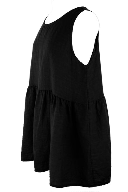 Sleeveless Peplum Linen Top