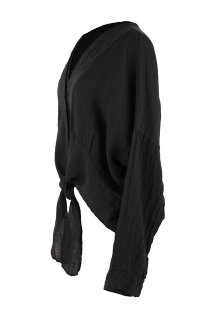 Tie Front Linen Shirt