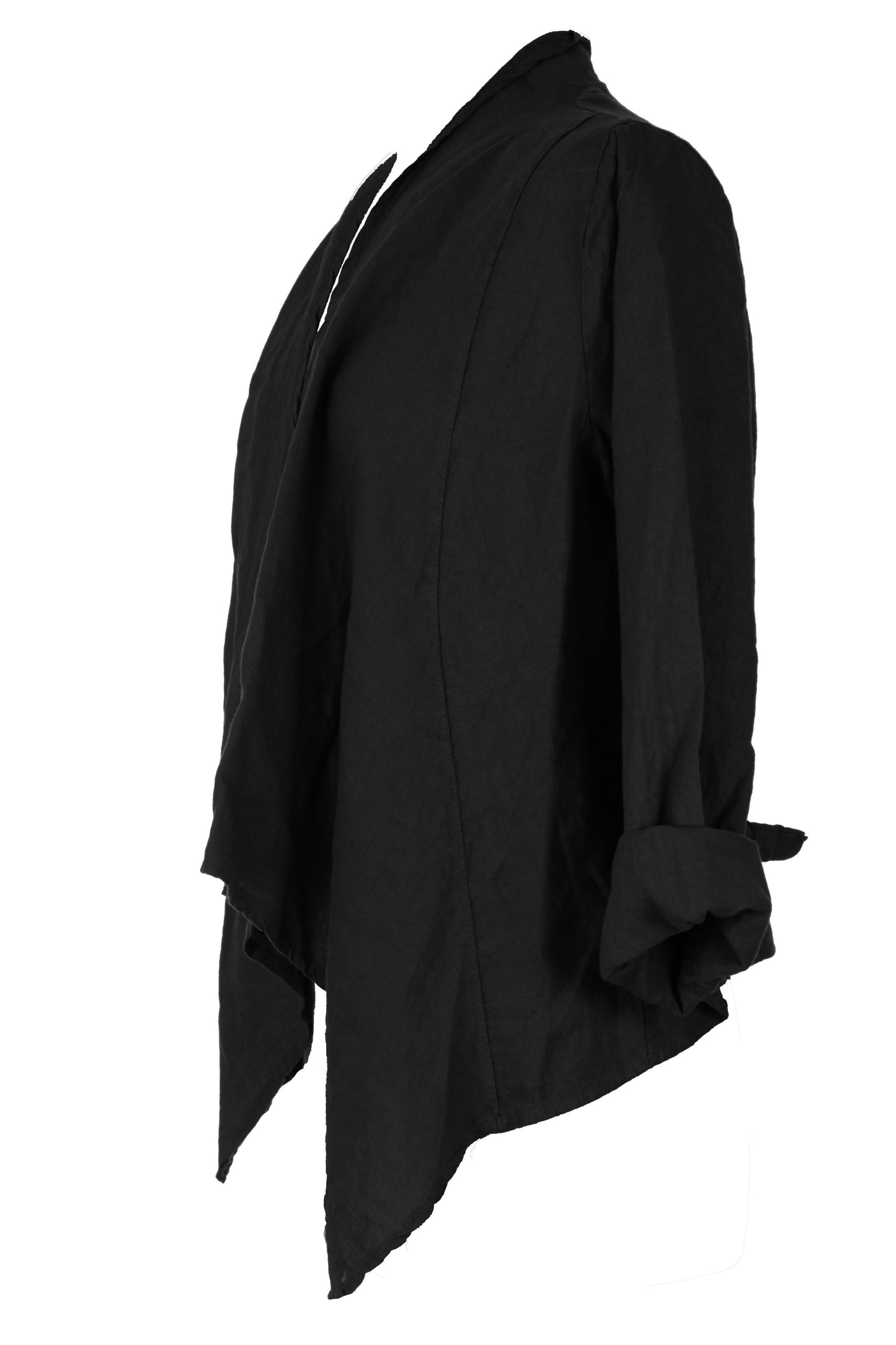 Waterfall Buckle Linen Jacket