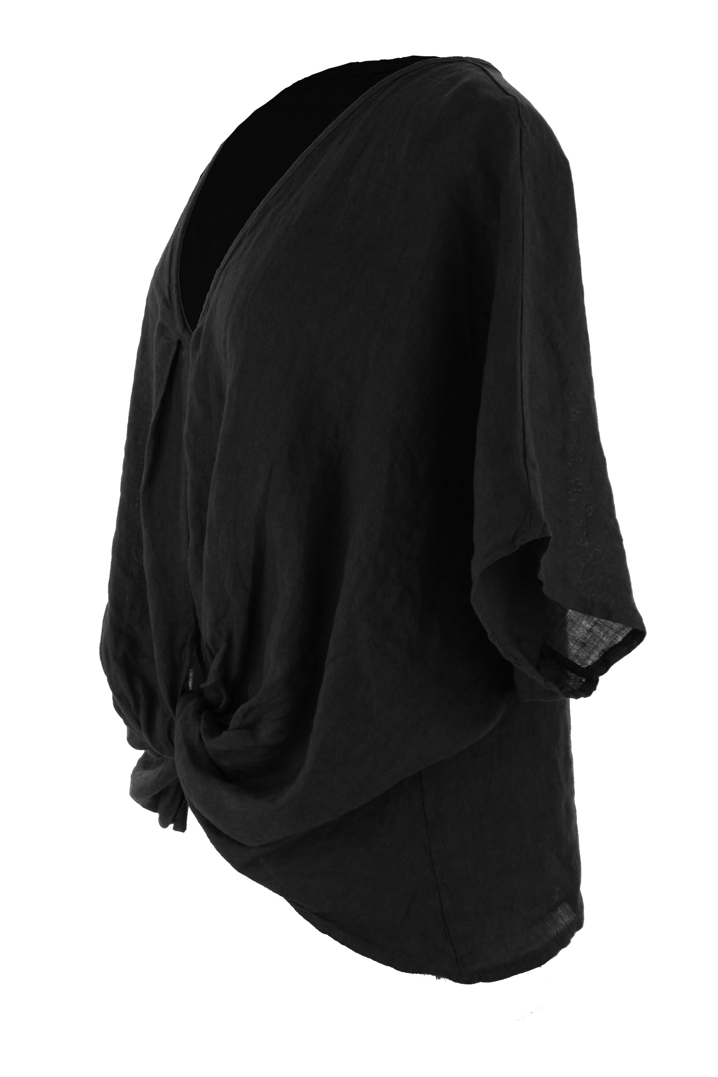 Twist Hem Linen Top