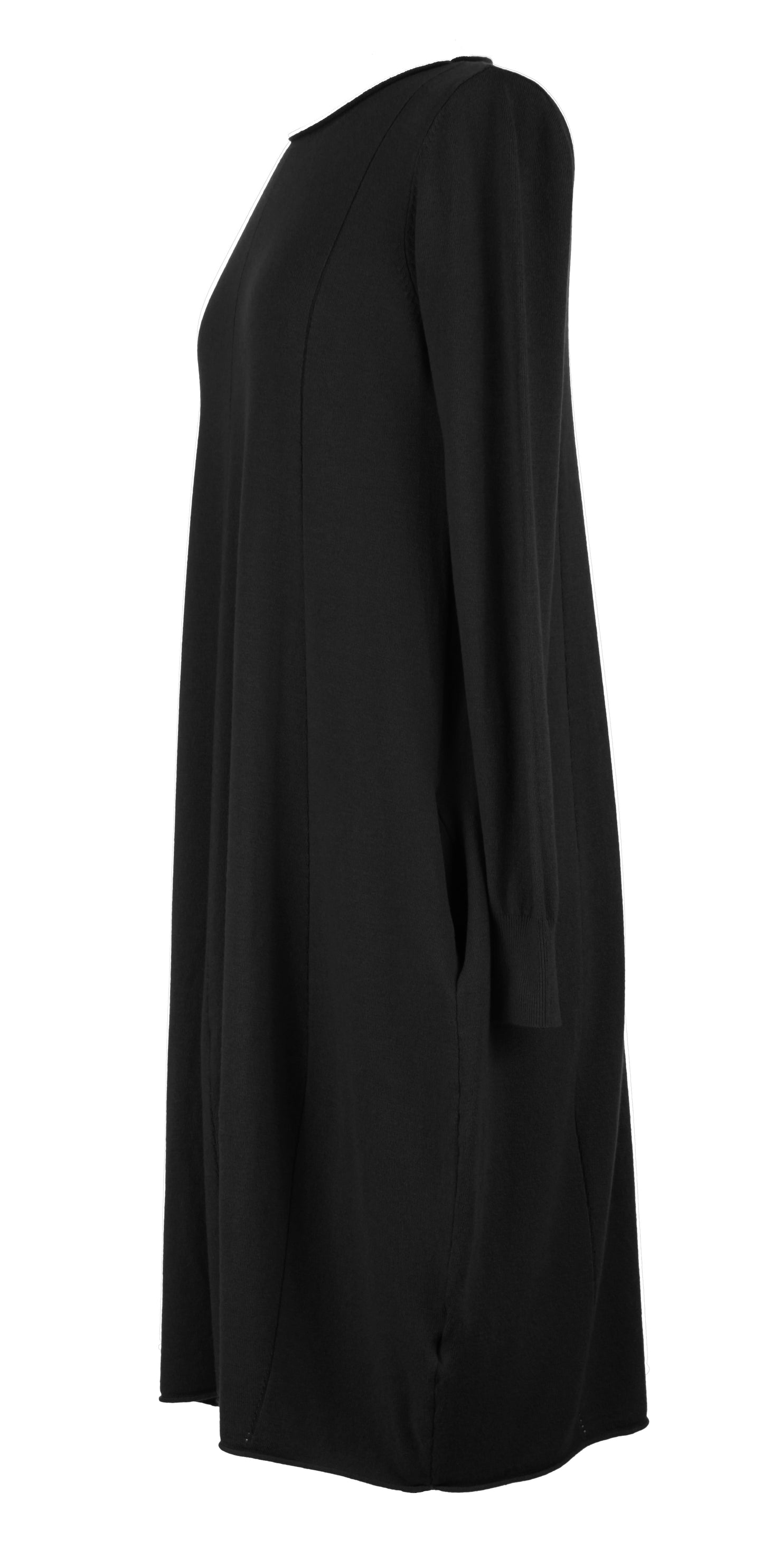 2 Pocket Panel Detail Knit Dress