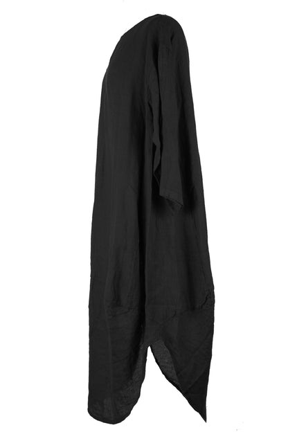 2 Pocket Cocoon Linen Midi