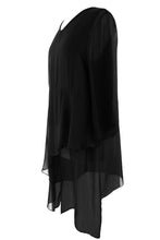 Load image into Gallery viewer, V Neck Asymmetric Silk Top
