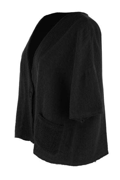 Mesh Detail Teabag Jacket