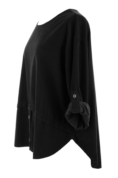 Button Detail Layer Corduroy Top