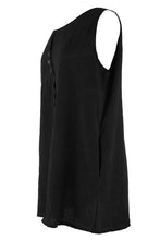 Load image into Gallery viewer, Sleeveless 3 Button Detail Linen Top
