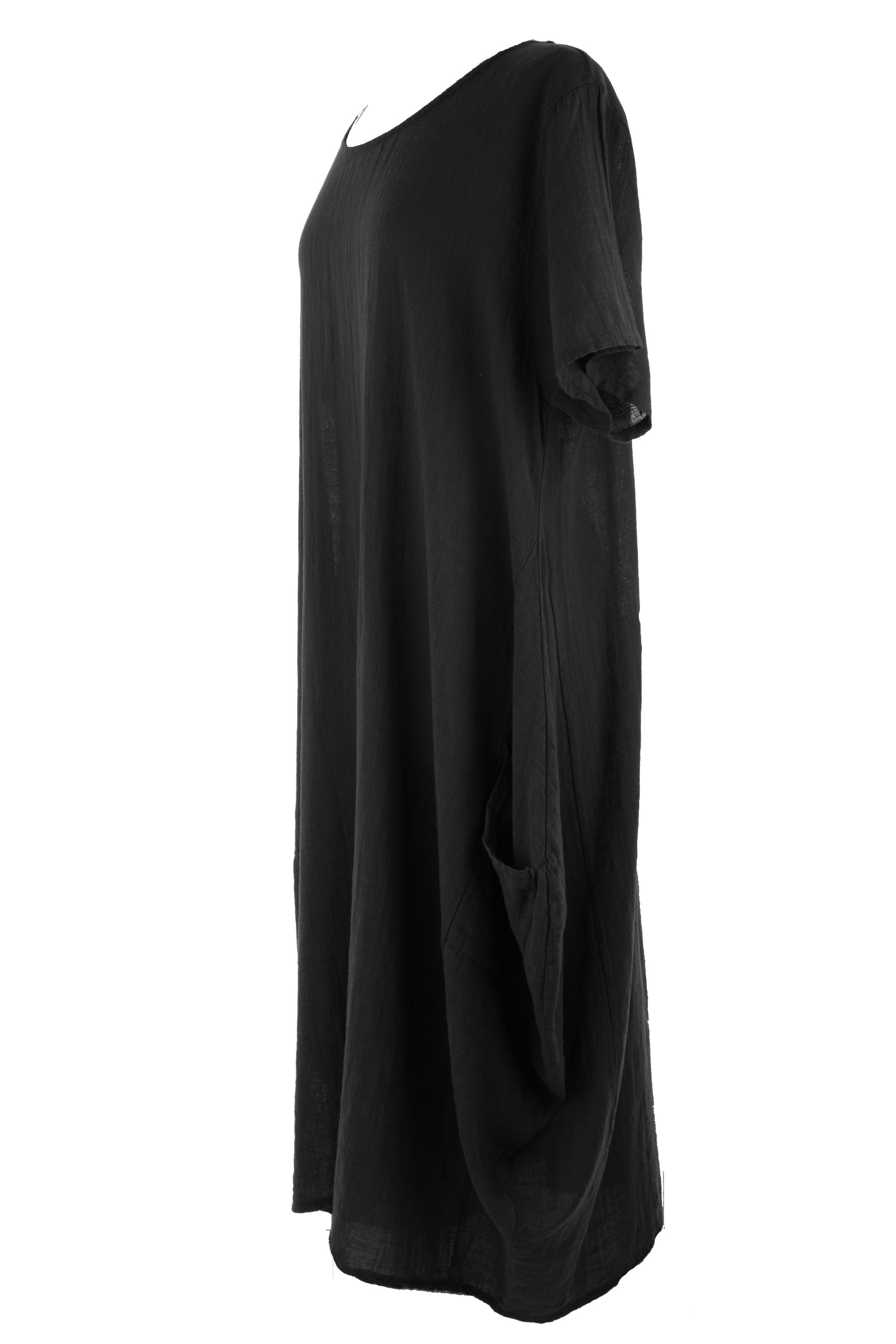 2 Pocket Cotton Tulip Midi Dress
