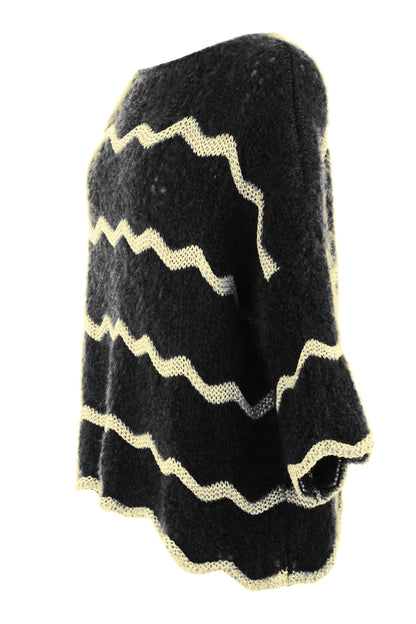 Lurex Scallop Eyelash Knit Jumper