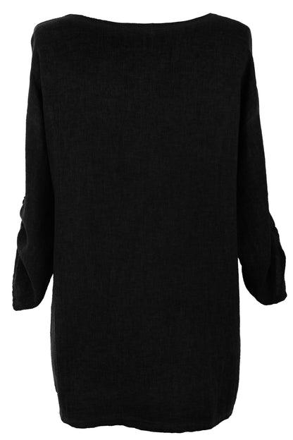 Cutout Button Detail Teabag Top