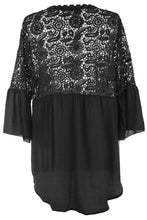 Load image into Gallery viewer, Crochet Lace Back Shirt

