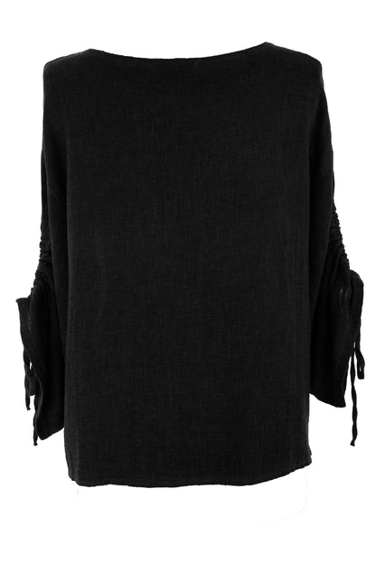 Ruched Sleeve Teabag Top