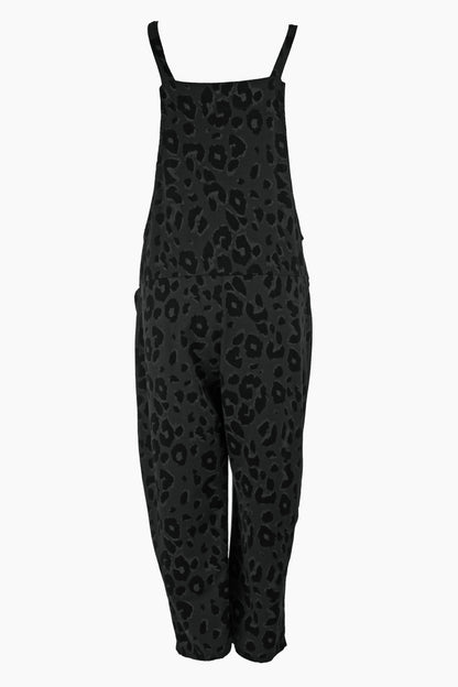 Leopard Jersey Dungarees