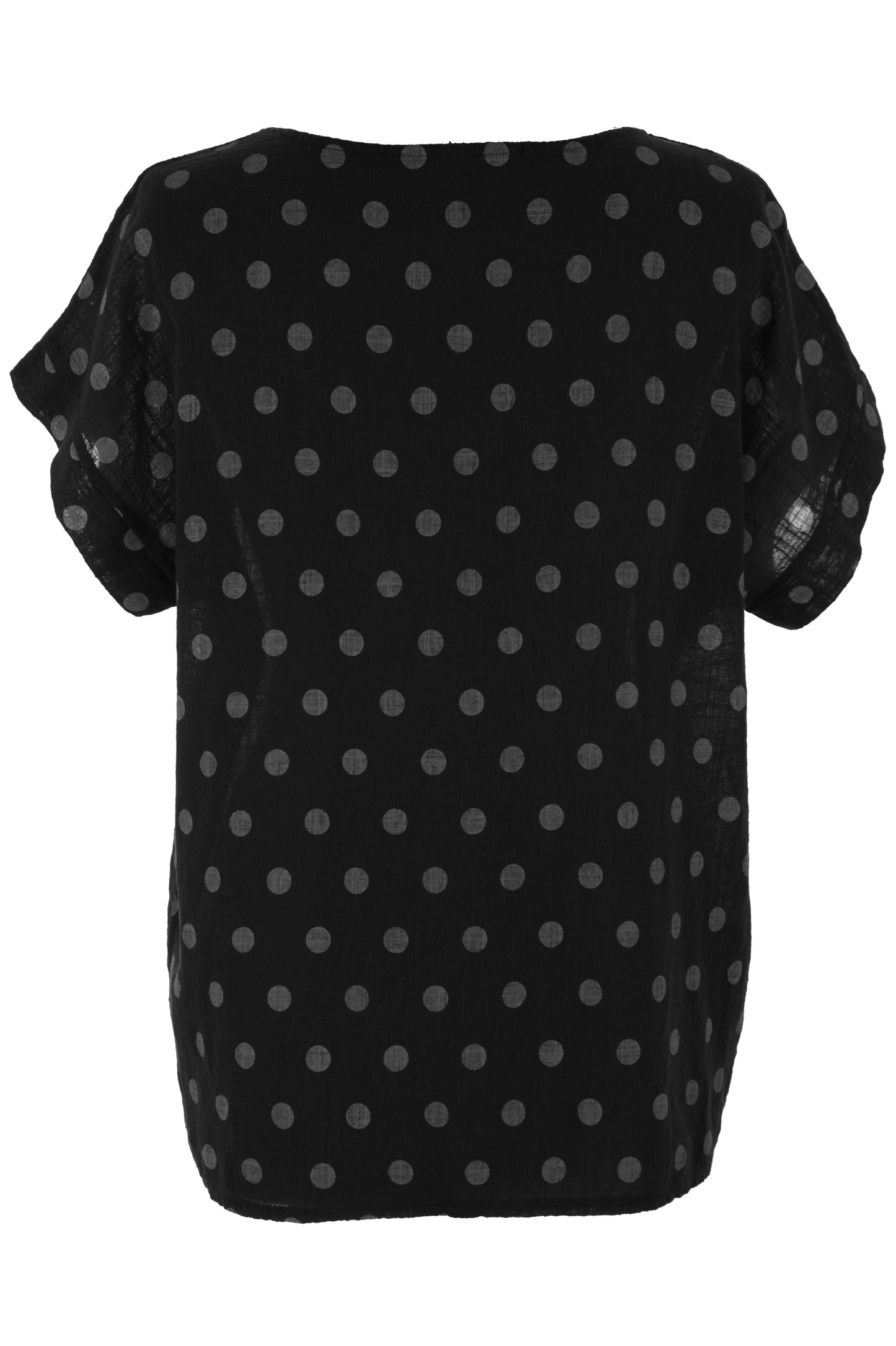 Polka Dot Print Necklace Top