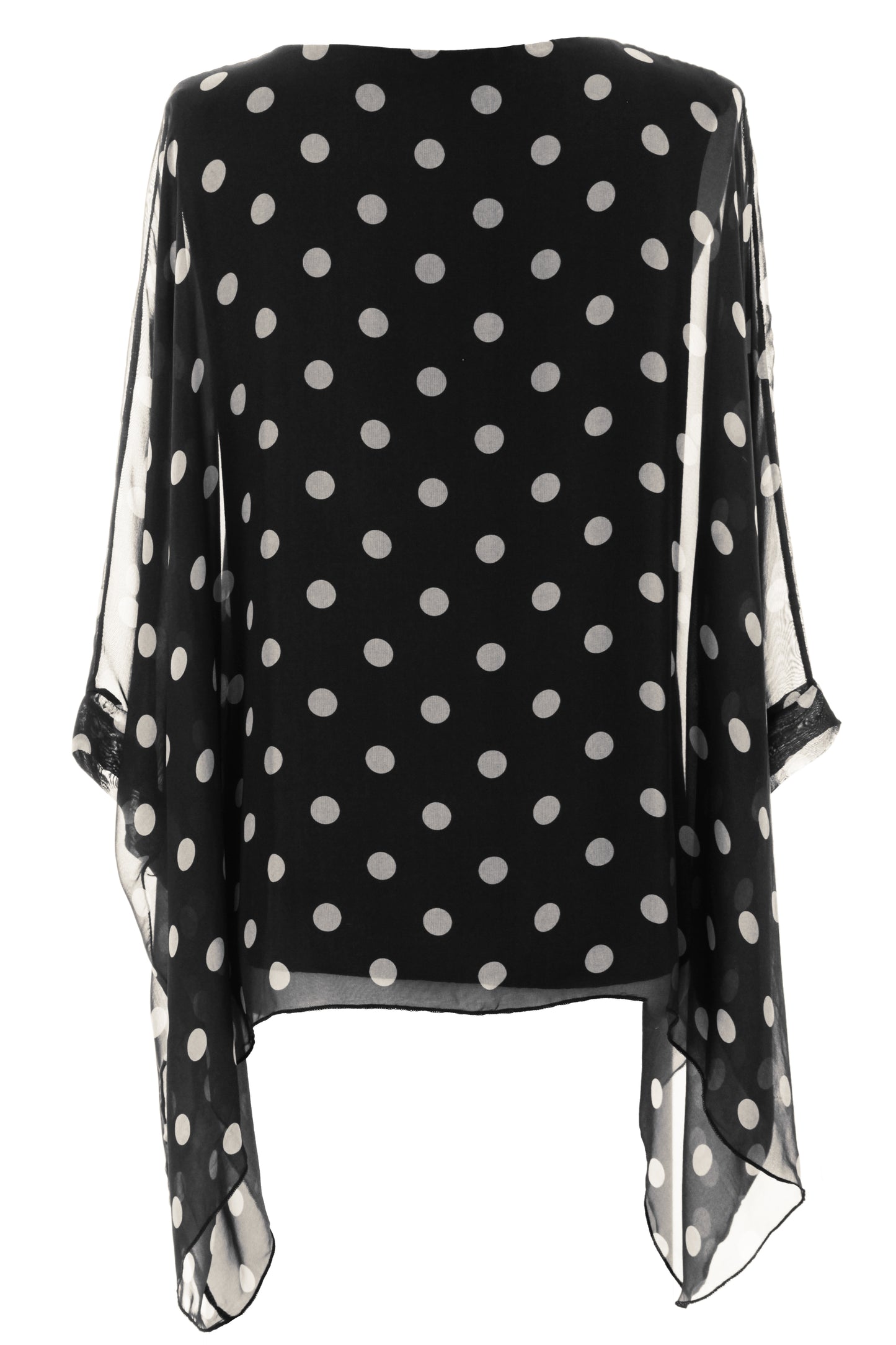 Polka Dot Flowy Silk Top