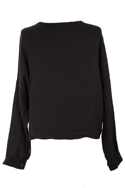 Tie Front Linen Shirt