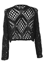 Load image into Gallery viewer, Tie Front Crochet Shrug
