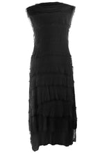 Load image into Gallery viewer, Sleeveless Frayed Detail Silk Midi
