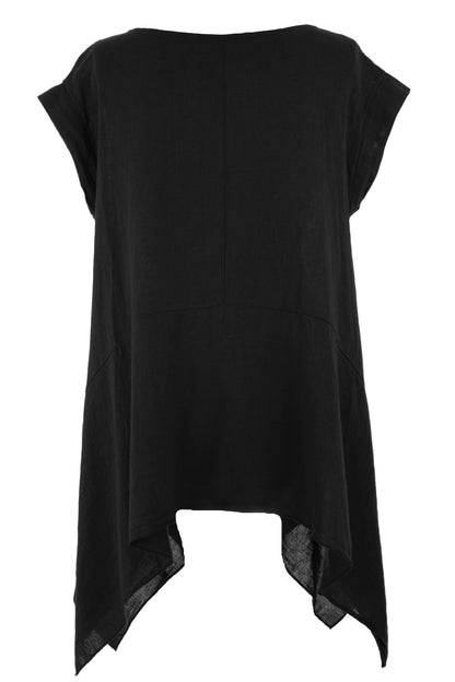 Hanky Hem Linen Top