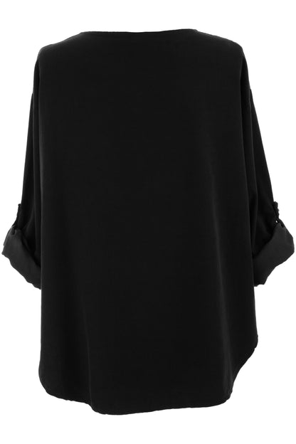 Button Detail Layer Corduroy Top