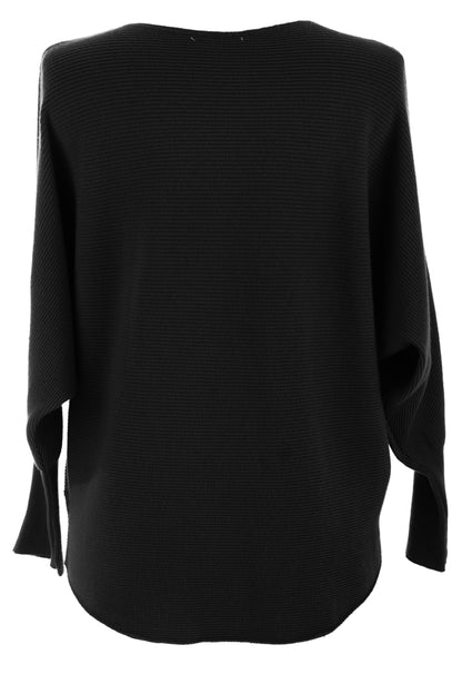 Sequin Bows Ribbed Knit Jumper