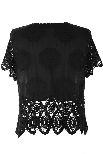 Crochet Trim Cotton Top