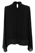 Load image into Gallery viewer, Pleat Detail High Neck Silk Blouse
