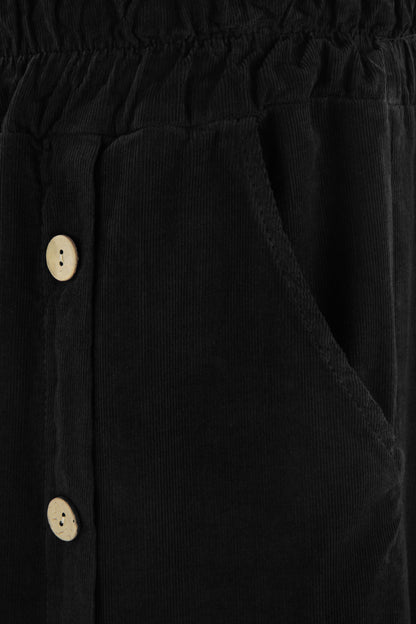 Side Button Detail Corduroy Trouser