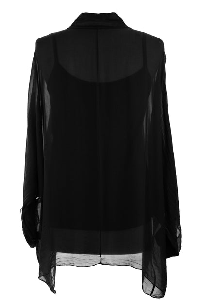 2 Piece Silk Shirt with Vest