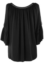 Load image into Gallery viewer, Crochet Trim Cut-out Shoulder Top
