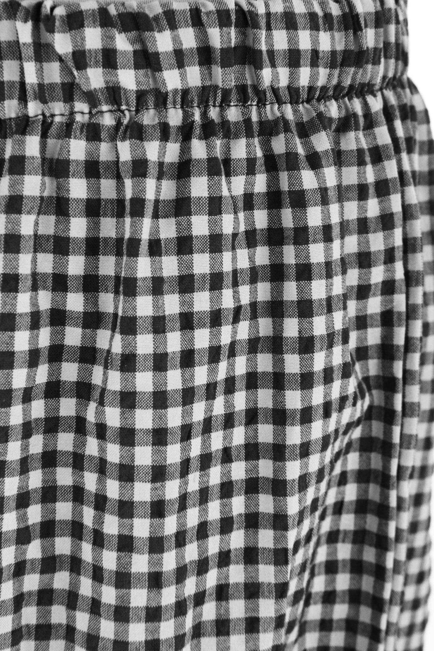 Barrel Leg Gingham Trouser