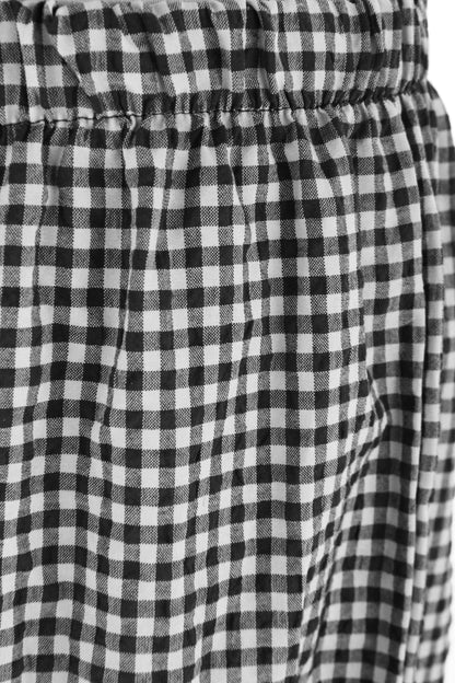 Barrel Leg Gingham Trouser