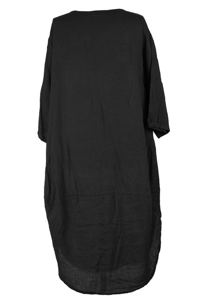 2 Pocket Cocoon Linen Midi