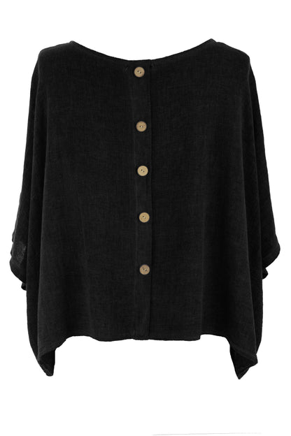 Button Detail Back Teabag Top