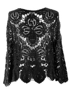 Load image into Gallery viewer, Tie Front Crochet Cardigan
