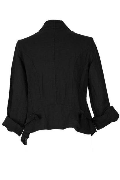 Waterfall Buckle Linen Jacket