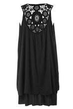 Load image into Gallery viewer, Sleeveless Crochet Back Layered Dress
