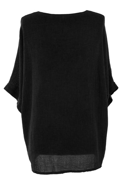 Twist Front Teabag Linen Top