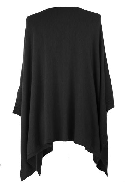 Sequin Star Knit Poncho