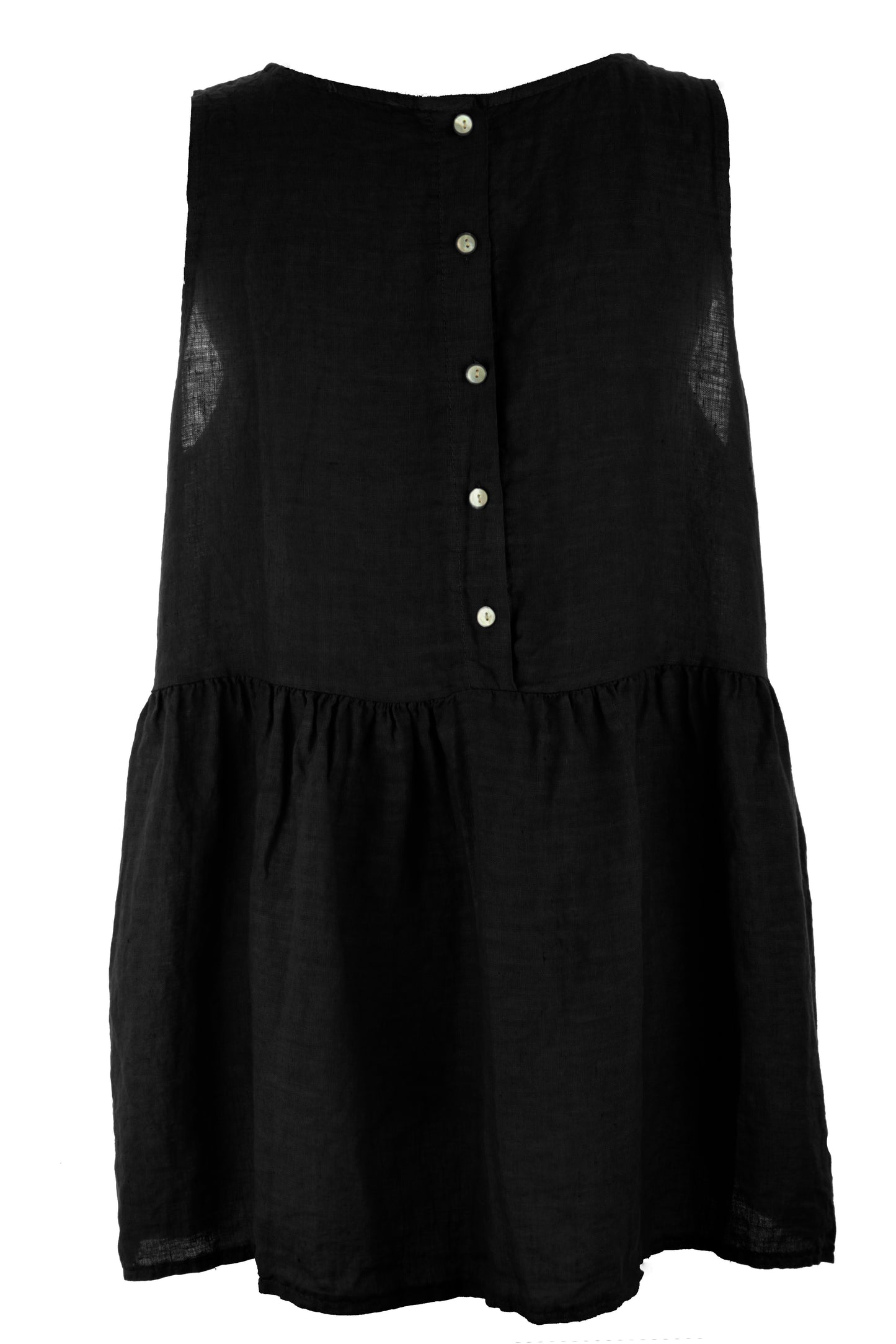 Sleeveless Peplum Linen Top