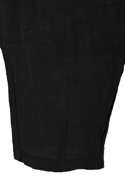Pintuck Tapered Leg Linen Trouser