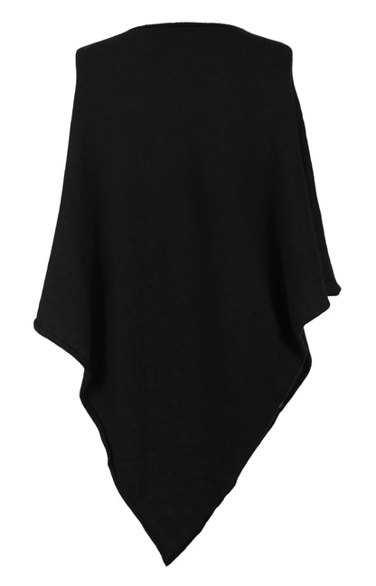 Asymmetric Alpaca Wool Poncho