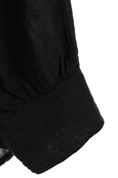 Drawstring Hem Linen Shirt