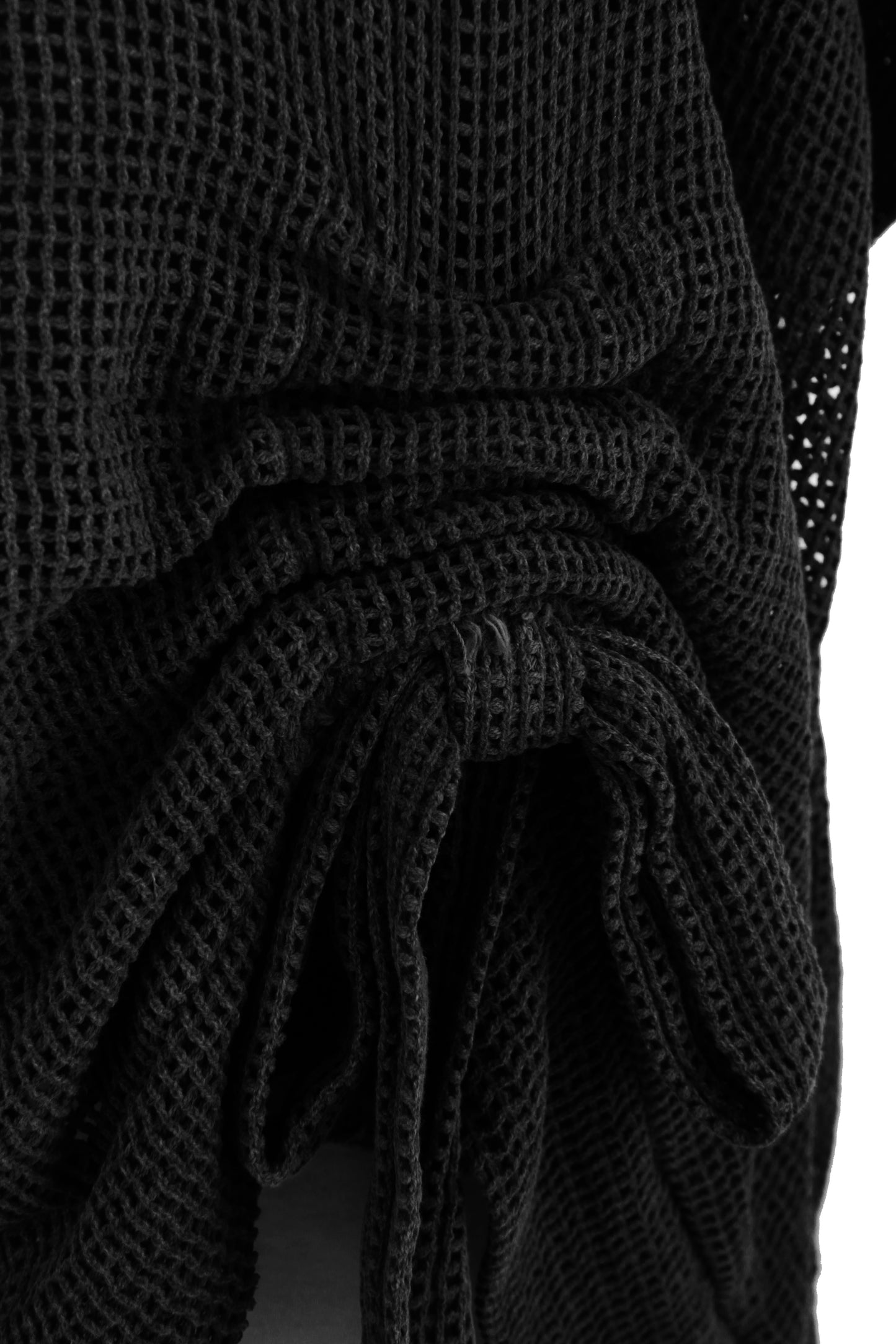 Tie Ruched Detail Mesh Top