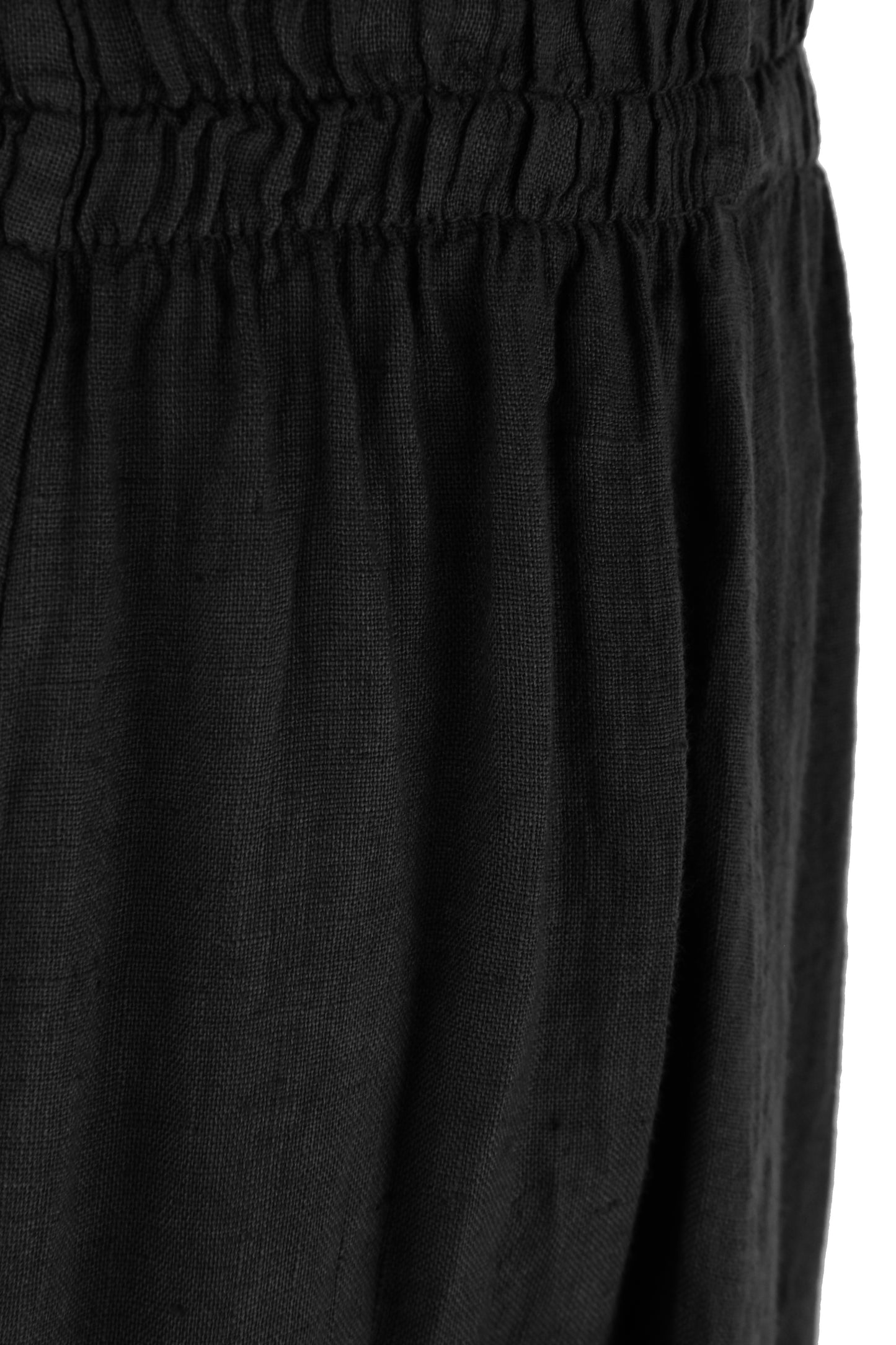 2 Slit Pocket Barrel Leg Linen Trouser