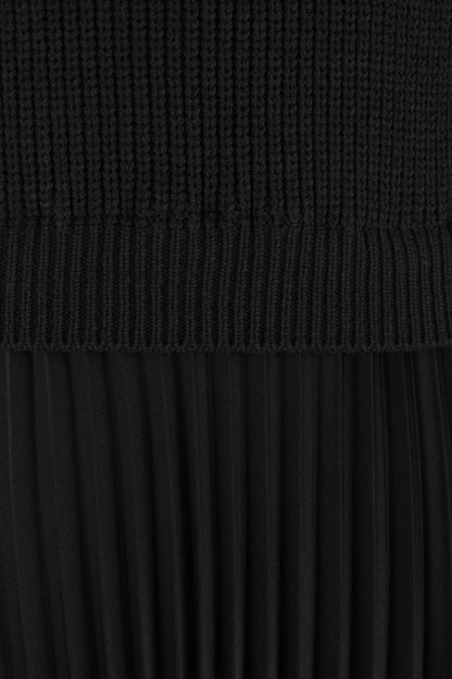 Pleated Satin Jumper Dress